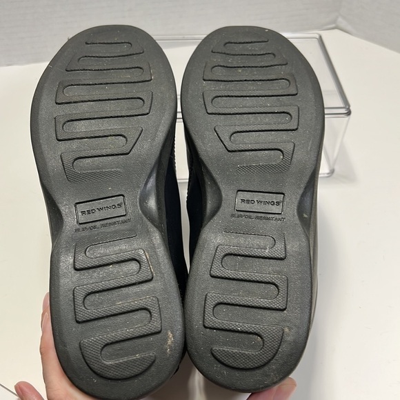 RED Wings style # 2333 Black Leather steel toe skip resistant shoe size 7.5 - Picture 10 of 16